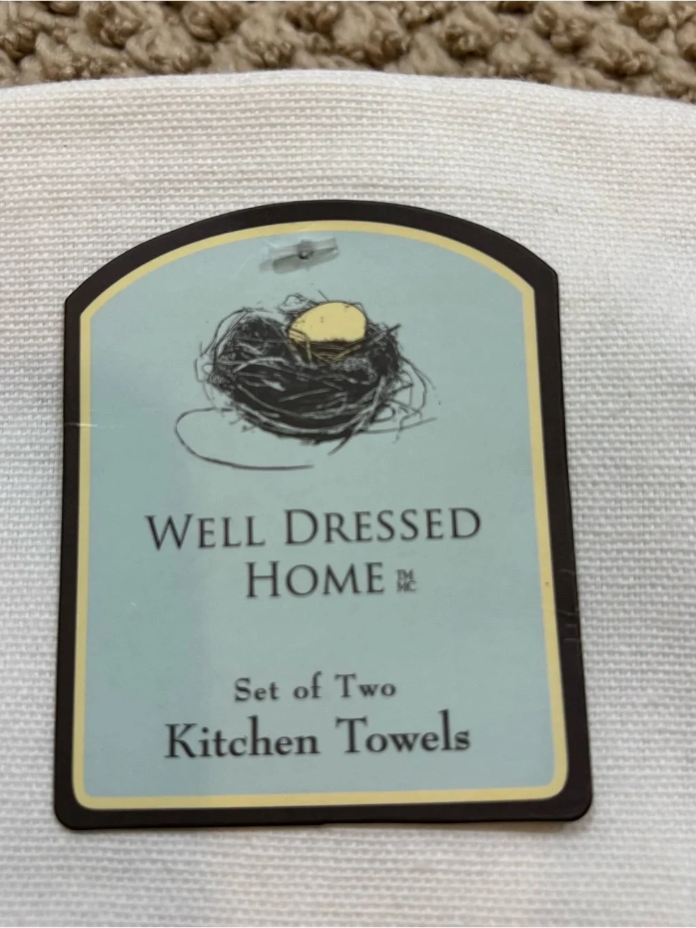 Brand new with Tags Well Dressed Home Brand Easter Themed Kitchen Towels - 2